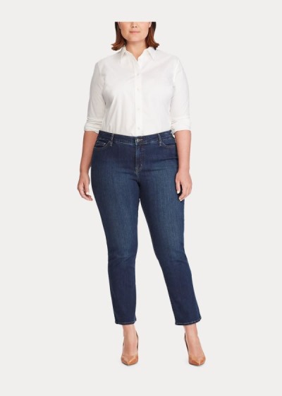 Calças De Ganga Ralph Lauren Premier Straight Mulher 93270-UALP